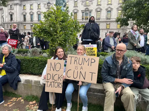Trump is not welcome in the UK. OC from today’s protest in London