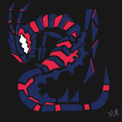 Made some Monster Hunter icon inspired Pokemon drawings!!