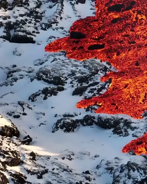 🔥Lava meets snow🌋