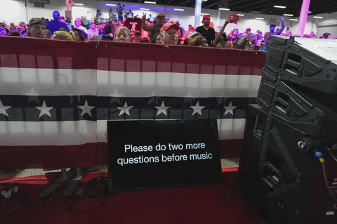 Trump’s actual teleprompter at last night’s Town Hall