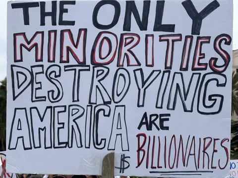 Accurate sign at one of the No Kings protests today…
