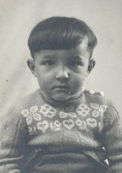 a portrait of my uncle richie as a toddler, late 1940s