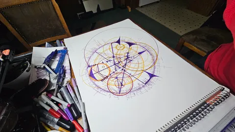 Melchizedek, Lucien Stark (me), Ink/Pencil, 2025