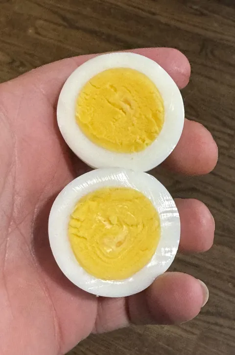 My egg is perfectly cooked AND perfectly centered.