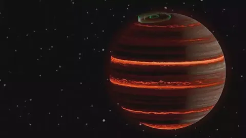 JWST has given the first detailed weather report of a nearby rogue world called SIMP-0136, located 20 light years from Earth - stormy and covered with auroras