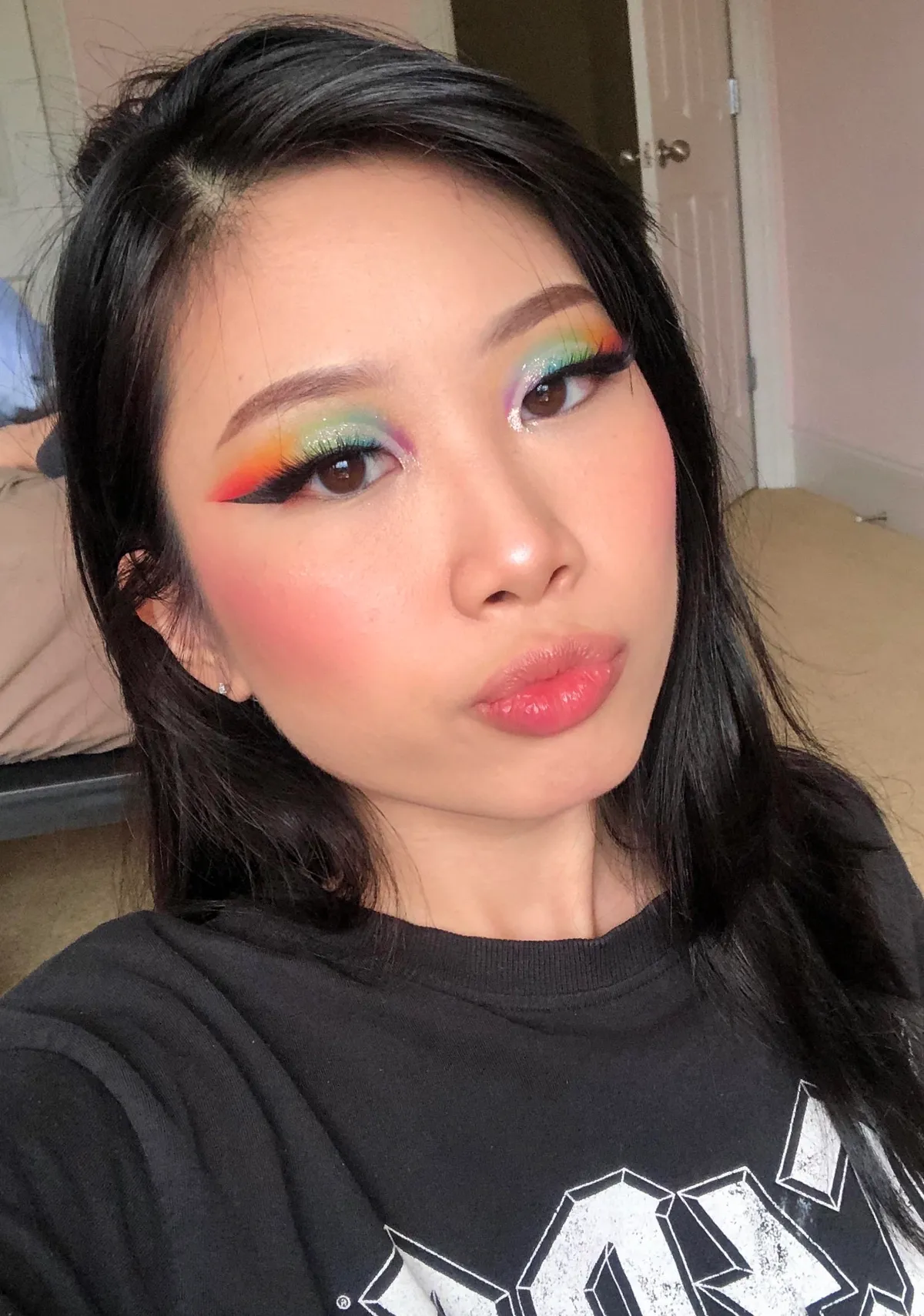 another rainbow makeup look 🌈