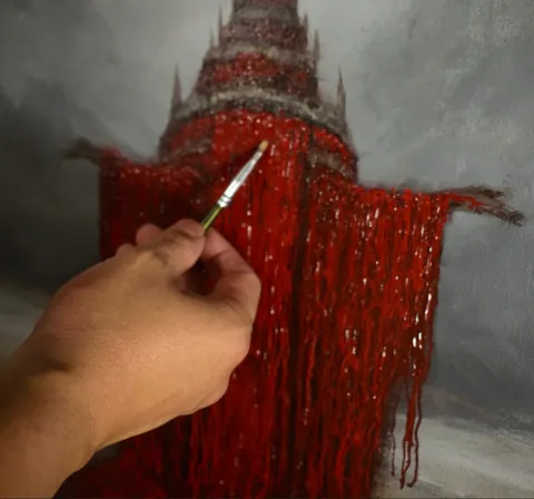 The Red Enigma - Painting by me. 