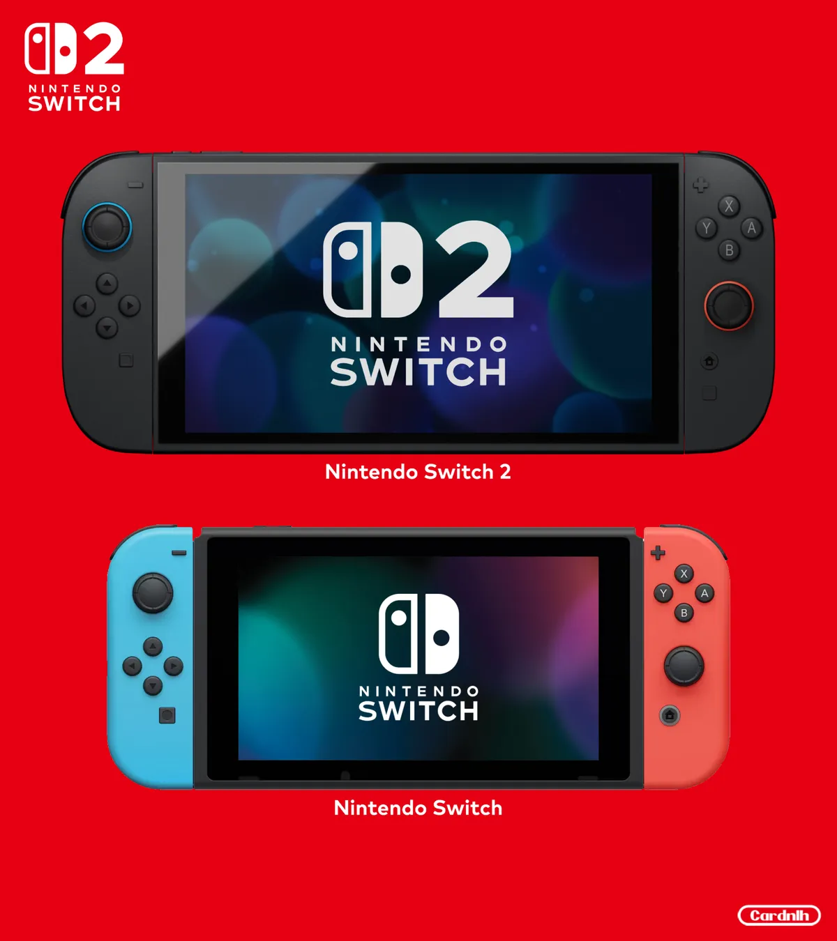 Switch 2 vs Switch 1 Size Comparison (Render by me)