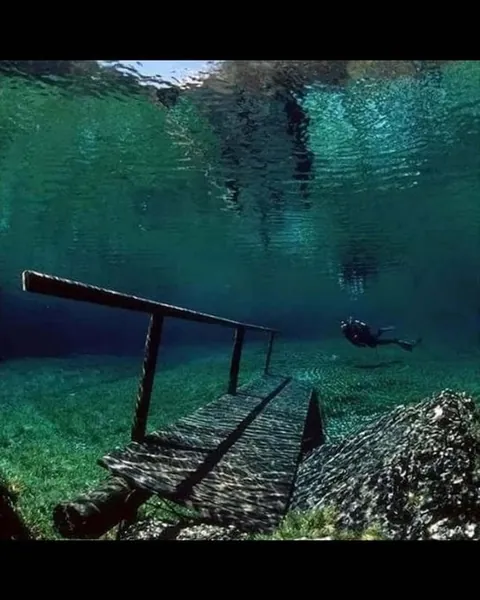 The Green Lake Park in Austria sinks underwater every spring. It gets flooded by up to 8 meters as snow melts by the surrounding mountains, turning trails, benches into a crystal-clear underwater wonderland.