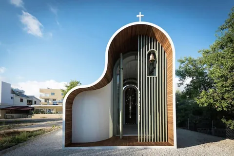 Futuristic Greek Orthodox Church by Greek architect Michail Georgiou - Paphos, Cyprus