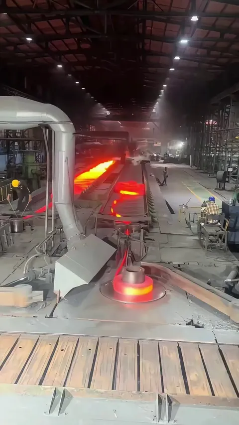 the way this steel factory is working