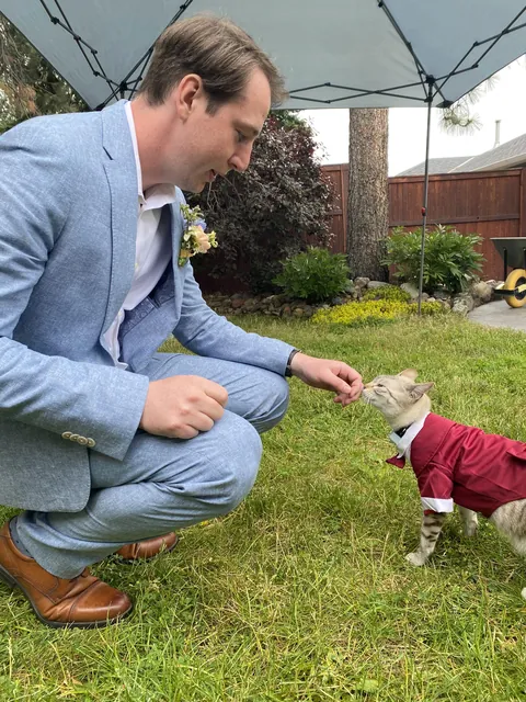The groom and his best man
