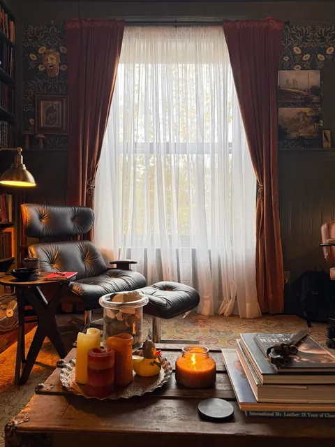 Writing lectures in my little library on a Autumn Day