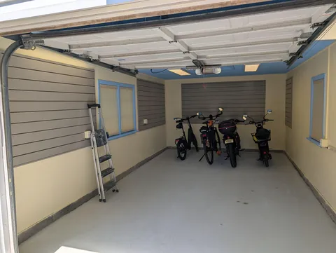 Completed my Tron-themed garage/workshop project