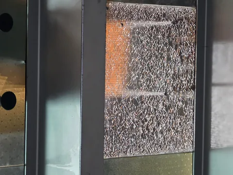 Nothing like a cracked glass floor to keep you focused at work