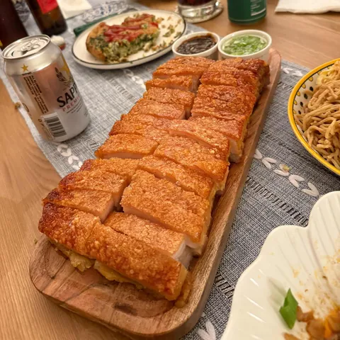 [Homemade] Siu Yuk (crispy pork belly)
