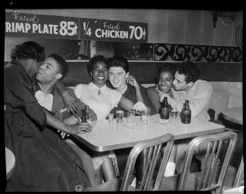 Couples enjoying a time together, (1959)