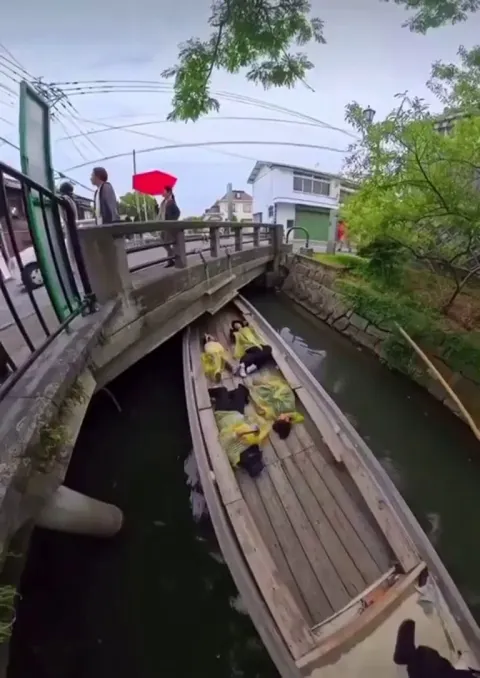 This boat tour guide in Fukuoka Japan.