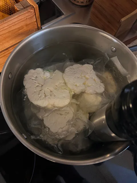 [homemade] Cauliflower steak with leek sauce