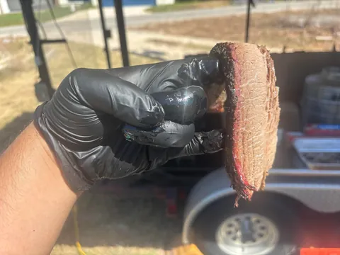 [homemade] 2 Texas Briskets and a Pulled Pork. Zoom in on that fat.