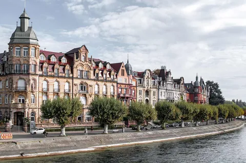 Townhouses along the Seestraße in Konstanz, Germany