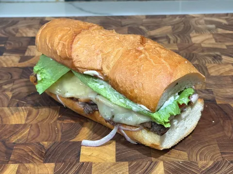 [homemade] steak and turkey sub