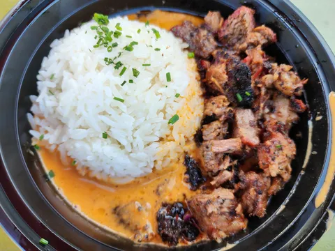 [I ate] Thai curry with BBQ meat