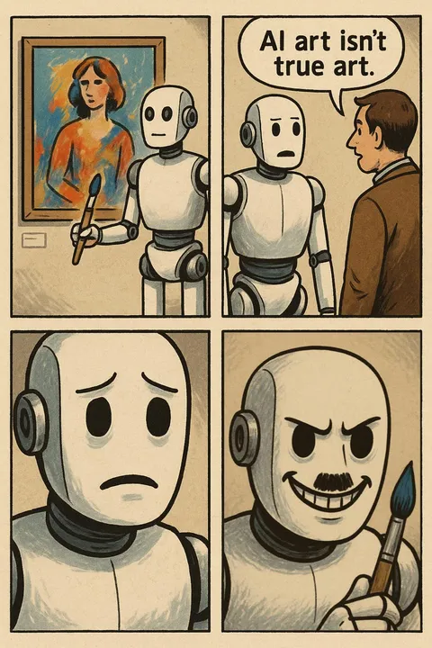 An artist is easily offended. Be nice.