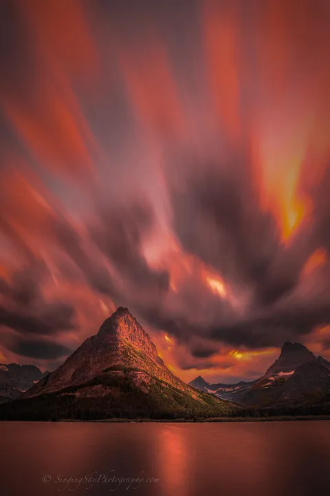 ITAP of a Sunset in Glacier National Park