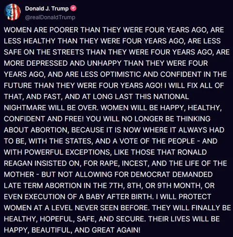 "I will protect women at a level never seen before"