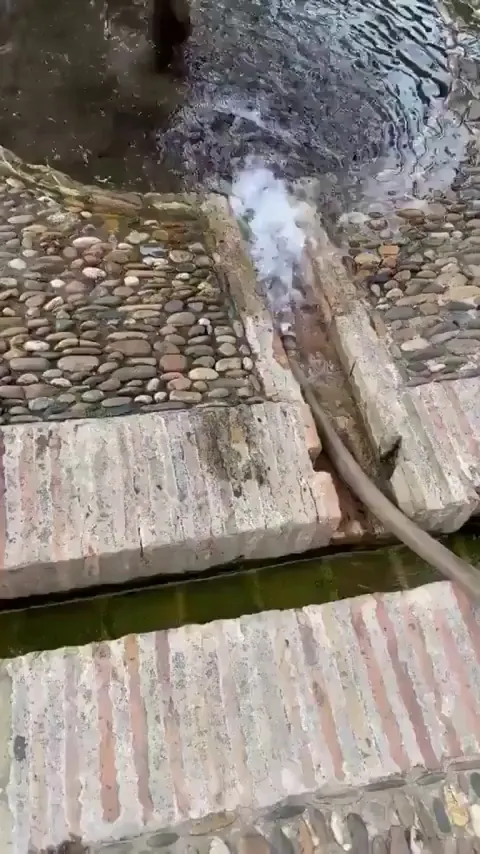 how orange trees are watered in Spain is pretty awesome