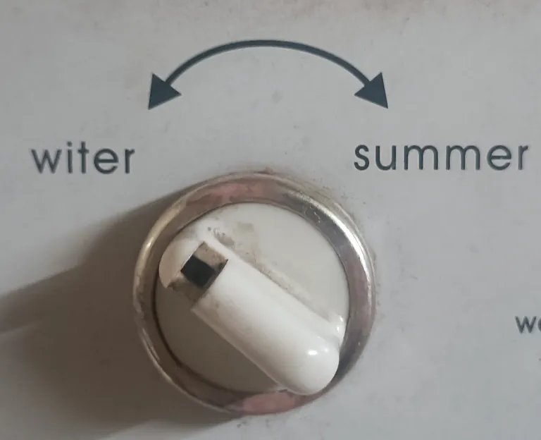 My geyser has 'witer' written on it instead of 'winter'.. and it took me 12 years to realize