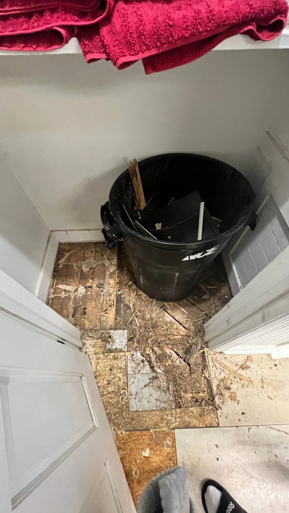 Finally got around to repairing the soft floor in my guest bathroom