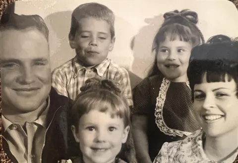 My grandparents, aunt, uncle, and mom, approximately 1971. Blackfoot, Idaho.