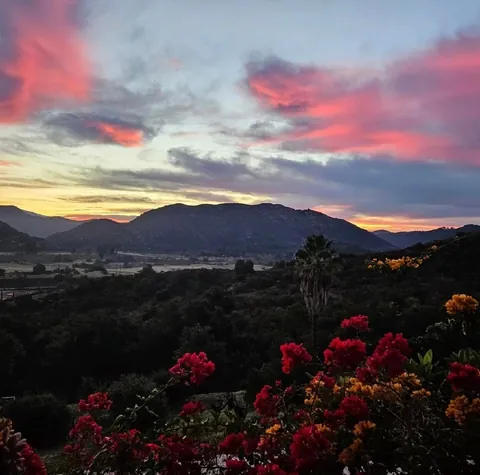 Snowman in the Mountain Garden