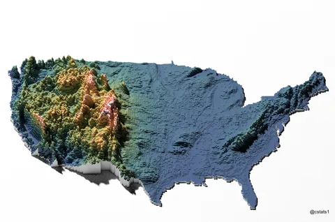 US Elevation Tiles [OC]