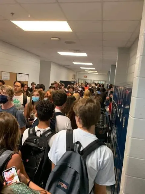 First day of school in a Georgia town. One of the biggest virus hot zones in the world.