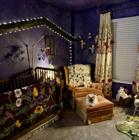 My daughter’s enchanted forest-themed nursery