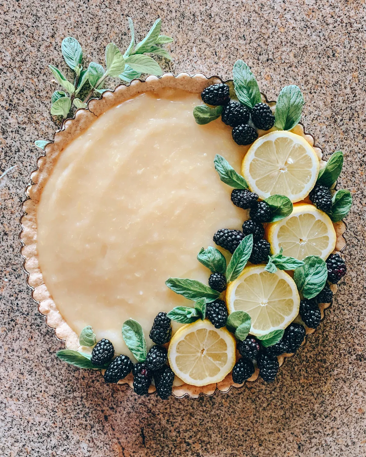 [homemade] vegan lemon tart