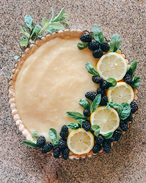 [homemade] vegan lemon tart