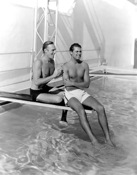 Old Hollywood stars Cary Grant and Randolph Scott, 1930s