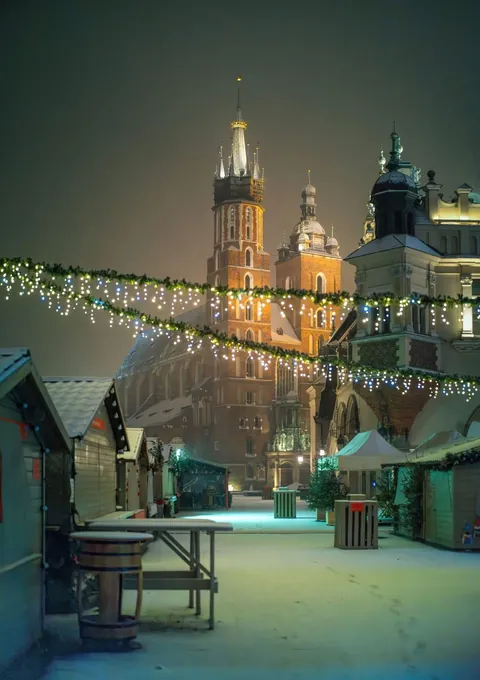 Winter in Kraków 2024, Poland.