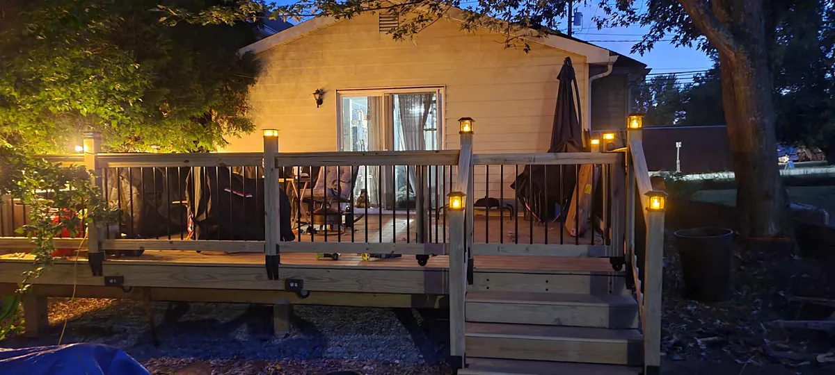 Replaced the deck that was falling apart when I bought the house, and decided to go bigger