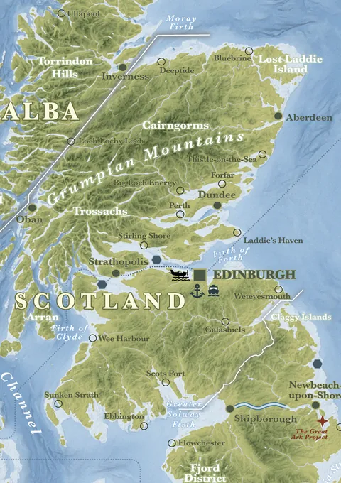 A map of the Unite... British Archipelago &amp; the Irish Isles if all the glaciers melted [OC]