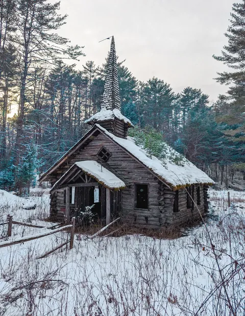 Church in an abandoned theme park in New York