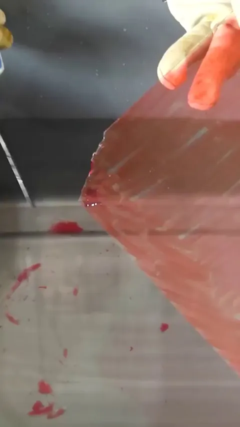Cutting glass with scissors is fairly smooth and easy when done underwater