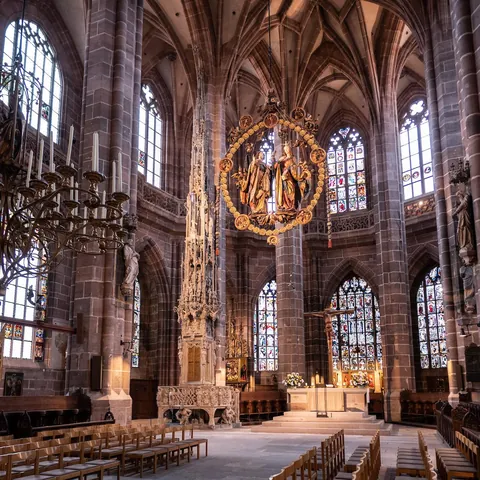The late Gothic choir of St. Lorenz in Nuremberg, Germany