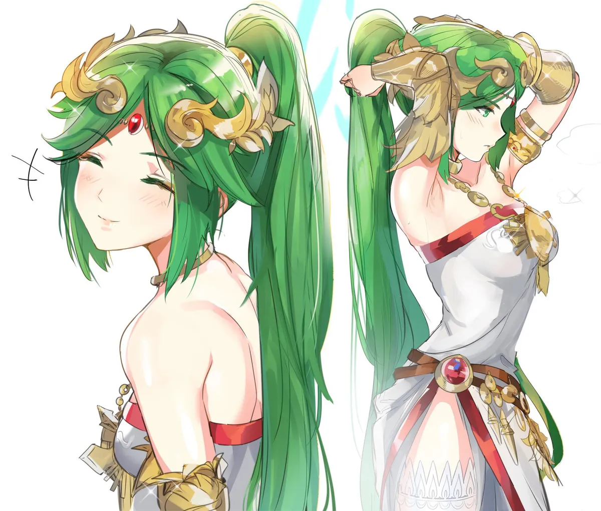 Palutena with ponytail is simply beautiful