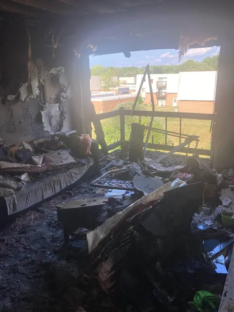 My living room after a propane tank outside of the condo beneath mine exploded today