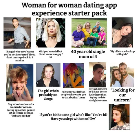 Woman for woman dating app experience starter pack